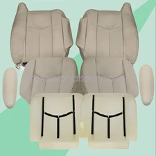 For Cadillac Escalade 2003-06 Tan Front Armrest Leather Seat Cover& Foam Cushion