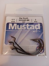 Mustad 4/0 Big Mouth Hooks, 38140NP-BN Black ...