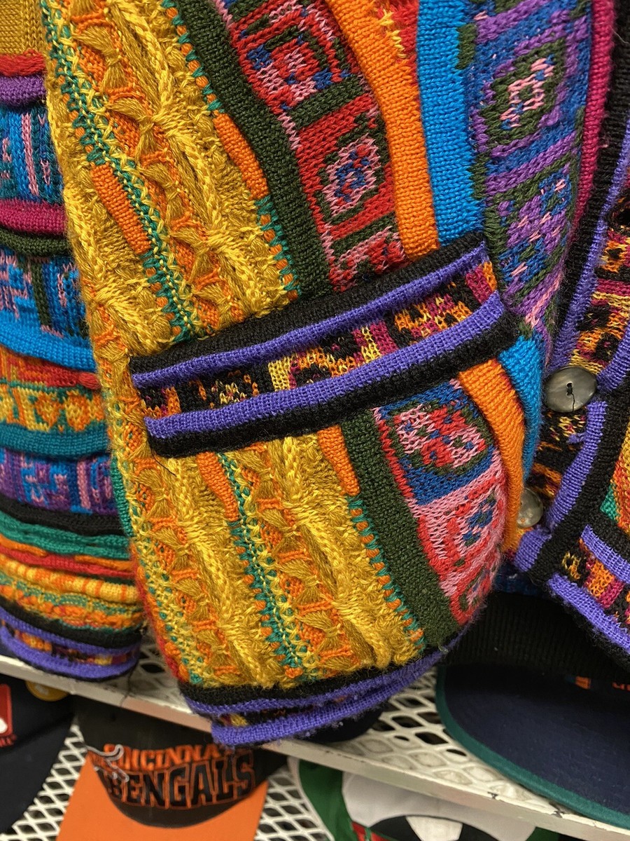 Vintage COOGI Cotton Knitted Cardigan Sweater Size XS Made Vintage COOGI Cotton Knitted Cardigan Sweater Size XS Made
