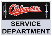 Oldsmobile Service Department Dealer Sign 12x18