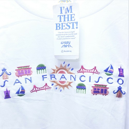 Vintage Crazy Shirts Hawaii San Francisco Single Stitch Tee T-Shirt Large US NOS - Picture 4 of 11