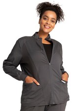 Pewter Cherokee Scrubs Workwear Revolution Warm Up Jacket WW301 PWT