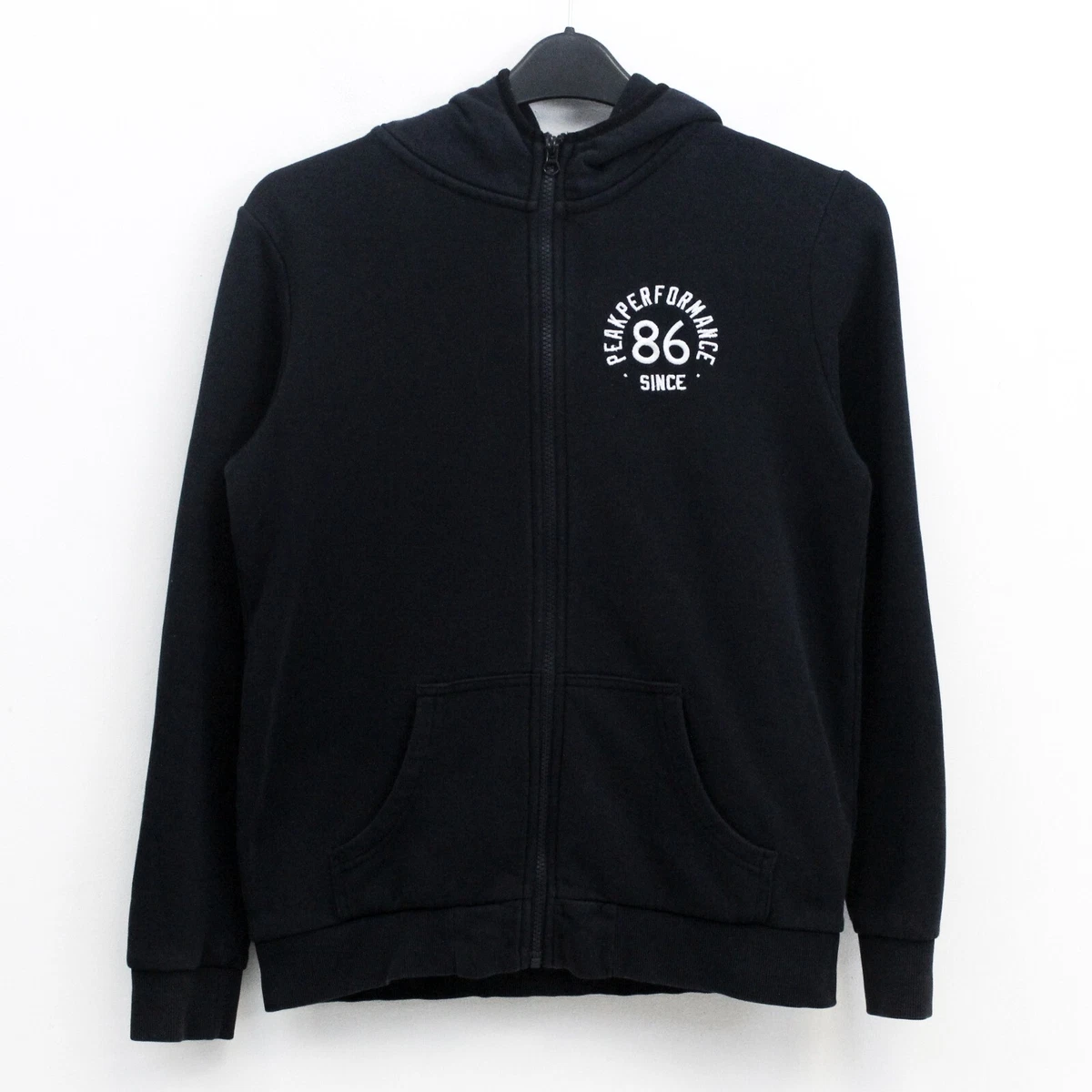 PEAK PERFORMANCE Comfy Z Womens M Zip Up Hoodie Jumper Sweatshirt Black Sweater eBay