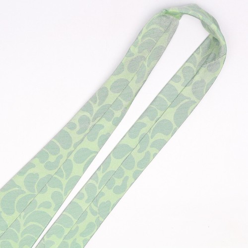 Tallia Mens Silk Necktie Pastel Green Paisley Weave Woven Tie Made in Italy - Picture 7 of 7