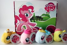4X MY LITTLE PONY PLUSH COIN PURSE PINKIE PIE FLUTTERSHY APPLEJACK HASBRO 2015 