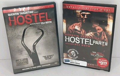 Hostel & Hostel Part II DVD Quentin Tarantino Eli Roth Lot Of 2 Horror Movies 