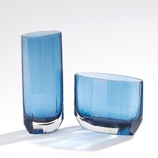 JEWEL VASES - AMBER COLOR - HIGH QUALITY ART GLASS