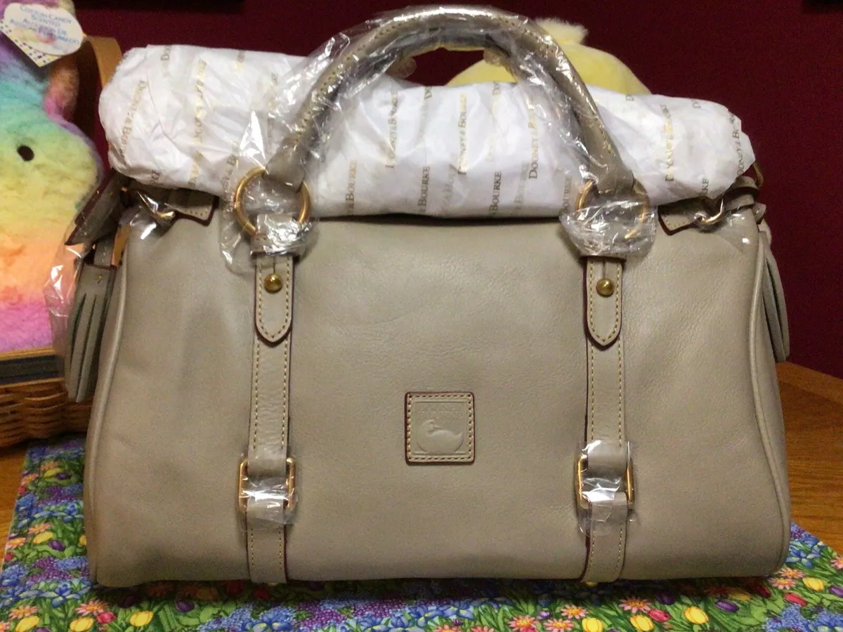 Dooney Light Taupe Medium Large florentine satchel NWT