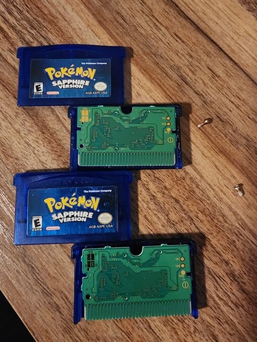 Pokemon Sapphire NEW BATTERY Authentic Shiny Event GBA GameBoy Advance NO BOX  - Picture 4 of 18