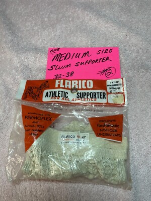 One Medium Vintage Flarico Swim Athletic Supporter From 1970s Marked Model #47
