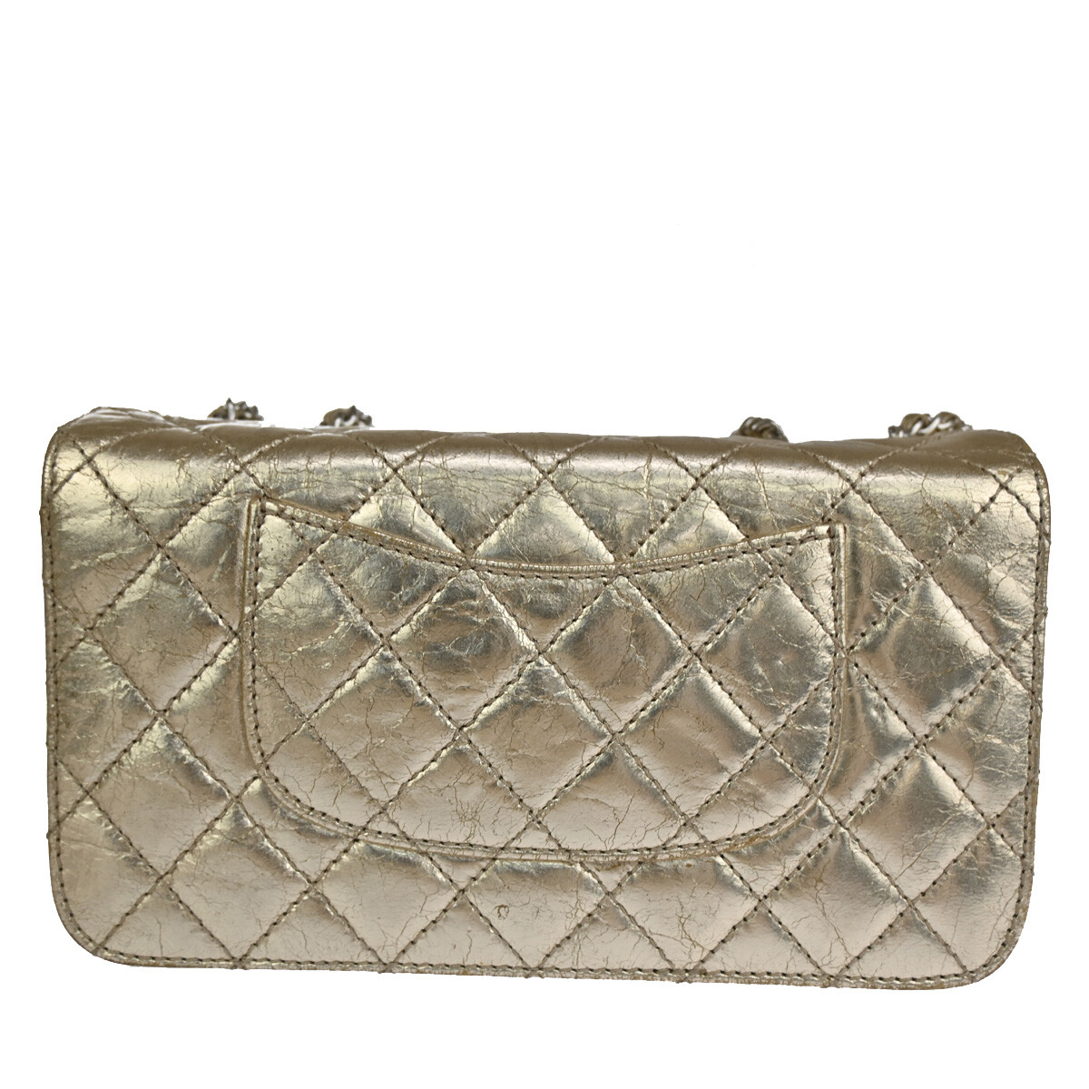 CHNAEL CC Matelasse Chain Shoulder Bag Crinkled Leather Accordion