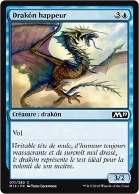 MTG Magic M19 - (x4) Snaping Drake/Drakôn happeur, French/VF