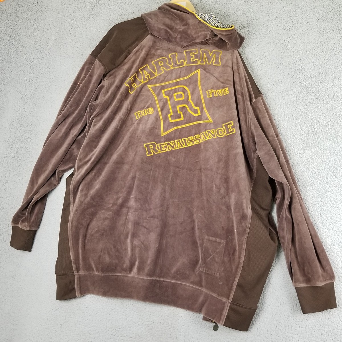 Vintage Nike Velour Suede Harlem Renaissance Jacket XXLT