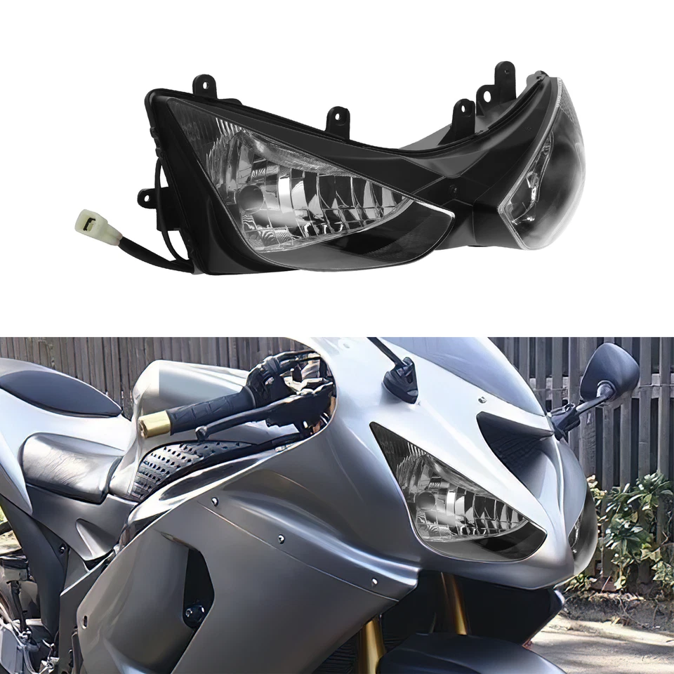 Headlight Headlamp Assembly Fit For Kawasaki Ninja ZX6R ZX-6R ZX636 2005 2006 05 — 第 2/4 张图片
