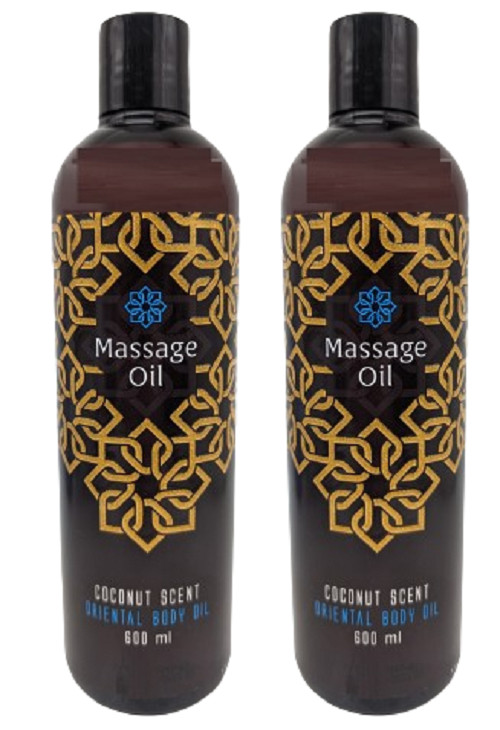 Massage Öl Kokosnuss Duft 2x 0,6L orientalisches Massageöl Körper Gesicht Pflege