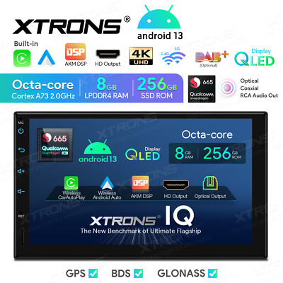 7'' Universal Double 2DIN Android 13 Car Stereo 8-Core 8+256G WiFi Head Unit HDMI