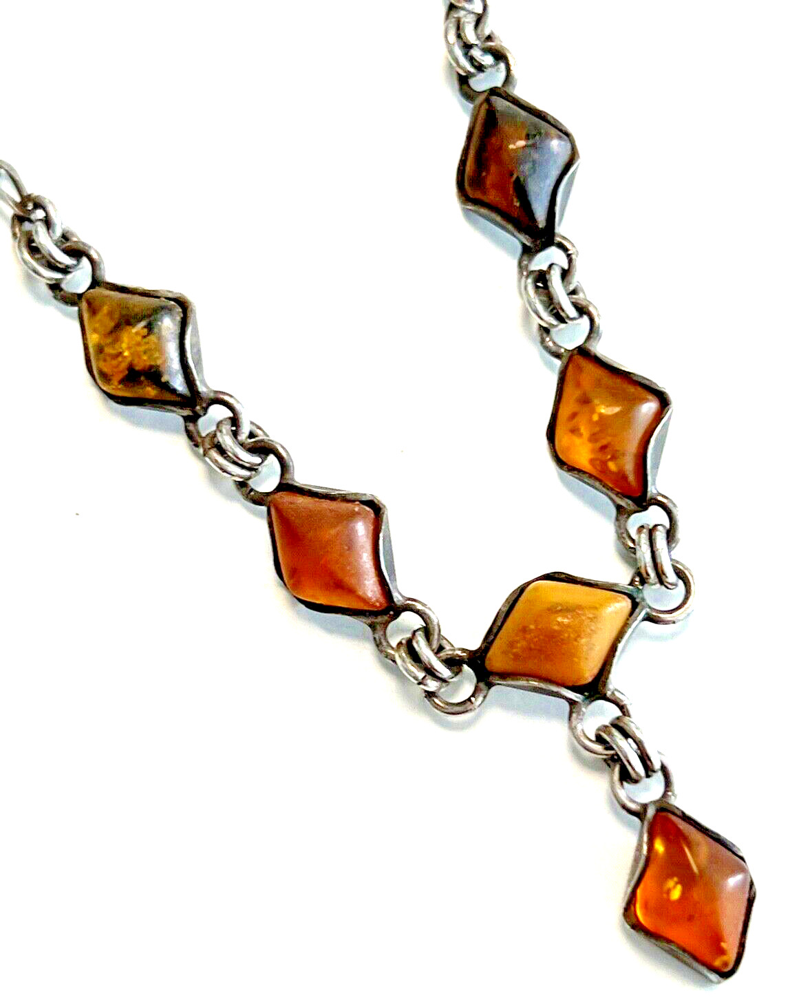 Natural Amber Pendant Solid Silver Mount Hallmark… - image 10