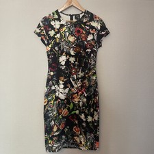 ALEXANDER McQueen McQ MULTI FLORAL BODYCON DRESS, SZ S