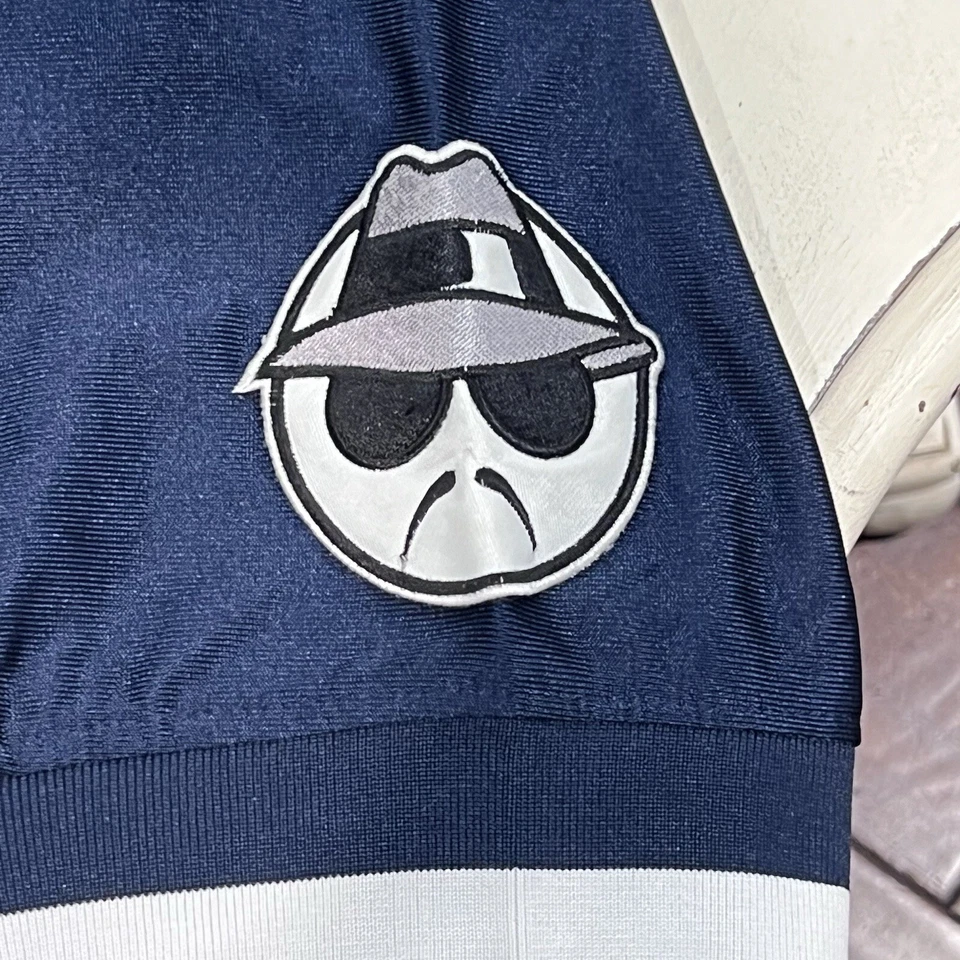 Camiseta deportiva vintage Y2K Lowrider #77 talla XL azul marino bordada Chicano Car Club Foto 4 de 4