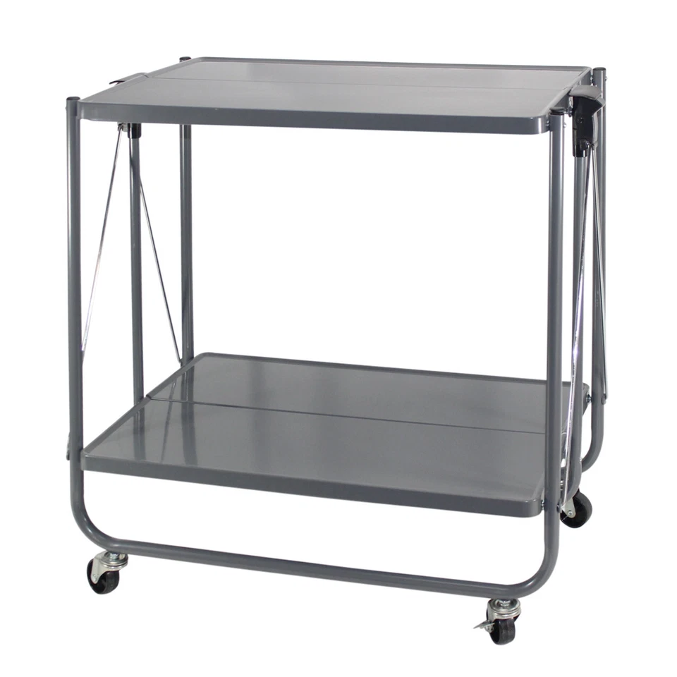 Beistellwagen faltbarer Küchenwagen Servierwagen Barwagen klappbar Metall B-Ware - Bild 3 von 4