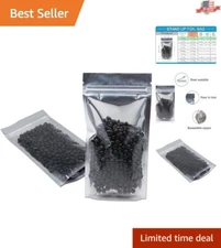 Durable 1000-Piece Clear Stand-Up Foil Bags with Zipper Lock for Food Packaging