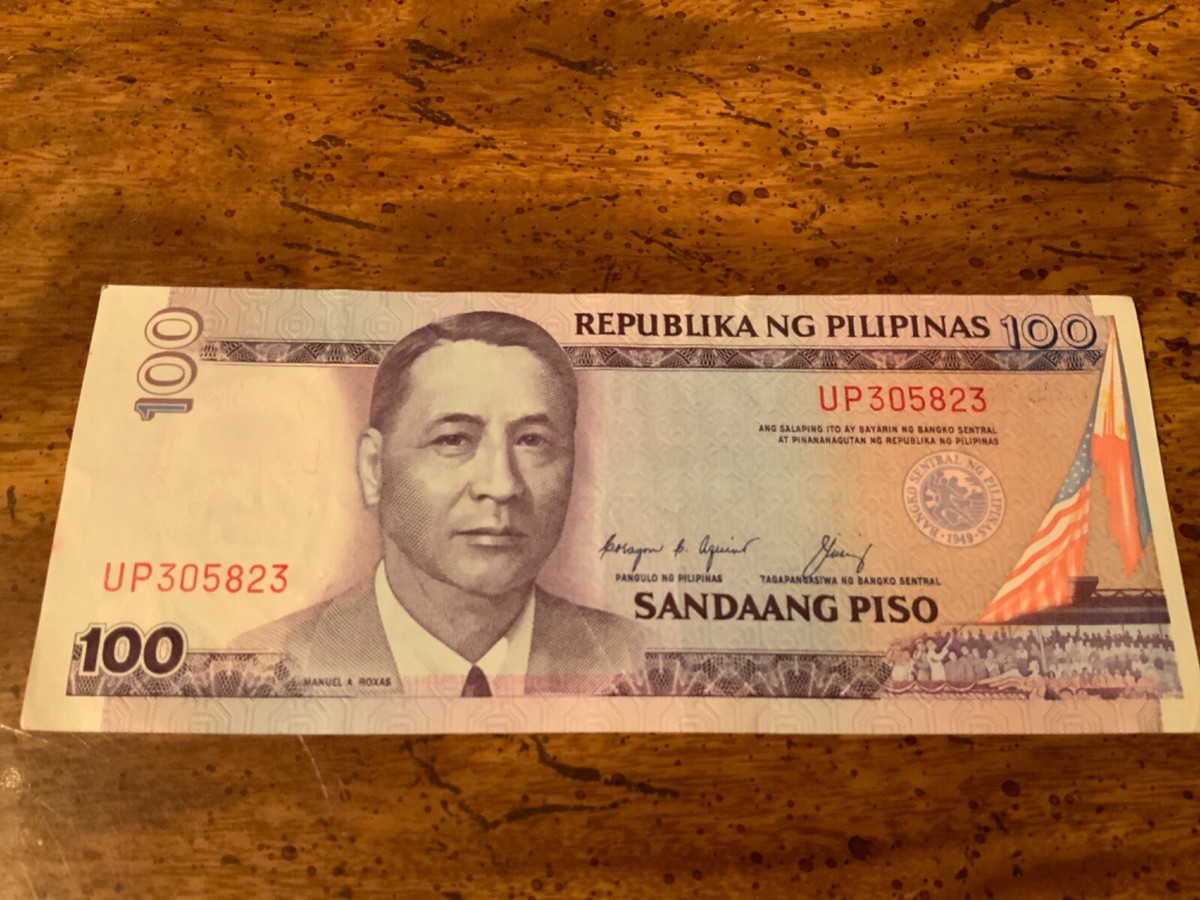 Rare Philippines Republika NG Pilipinas 100 Sandaang Piso note/bill