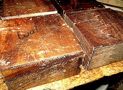 TWO B GRADE BLACK WALNUT BOWL BLANKS LATHE TURNING WOOD LUMBER 6'' X 6'' X 3''