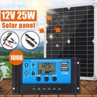 25W Watt Solar Panel 12V Battery Charger System Maintainer Marine Boat Rv Car Us