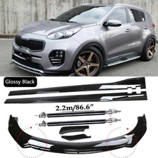Front Bumper Spoiler Body Kit Side Skirtstrut Glossy Black For Kia Sportage Front Bumper Spoiler Body Kit Side Skirtstrut Glossy Black For Kia Sportage