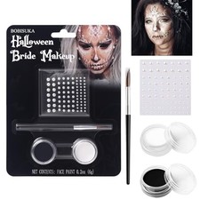 Black  White Face Paint Kit Halloween Makeup SFX