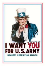 I Want You for the U.S. Army James Montgomery Flagg Poster Print