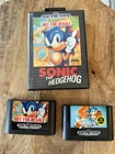 Vintage Sonic 1 & 2 Not For Resale Sega Genesis 2 Game Cartridge Lot Set