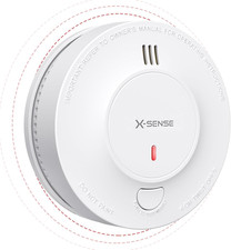 X-Sense Wireless Interlinked Smoke Alarm Detector with Sealed 10-Year Battery...