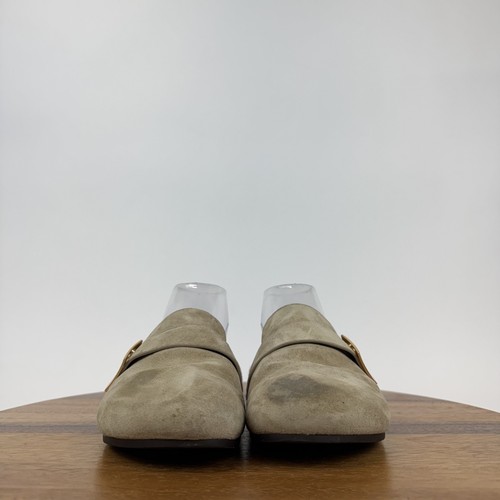 Womens Tory Burch Mellow Mule Beige Suede Faux Shearling lined Slippers Size 6 M - Picture 3 of 9