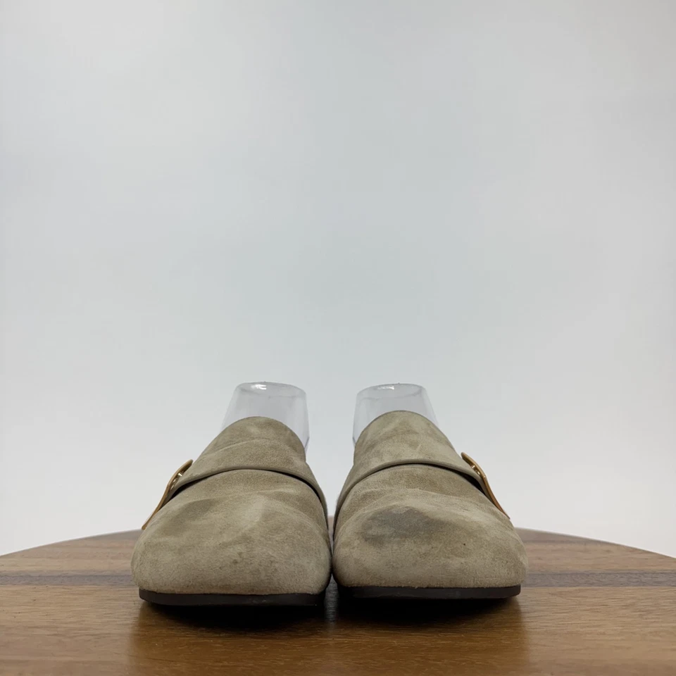 Zapatillas para mujer Tory Burch Mellow Mule beige gamuza imitación piel de oveja forradas talla 6 M Foto 3 de 4