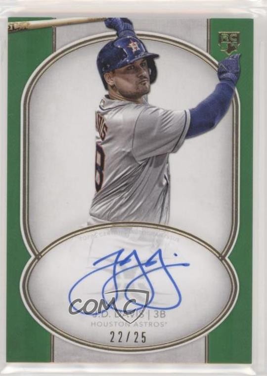 2018 Topps Definitive Collection Rookie Green 22/25 JD Davis #DRA-JD Auto RC 6fs