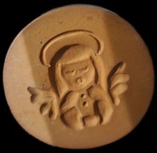 Rycraft Vintage ceramiczny anioł 2" pieczątka na ciasteczka