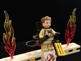 LEGO DR. PETER VENKMAN MINIFIGURE (gb002 / 21108) W/PROTON PACK & GHOST TRAP