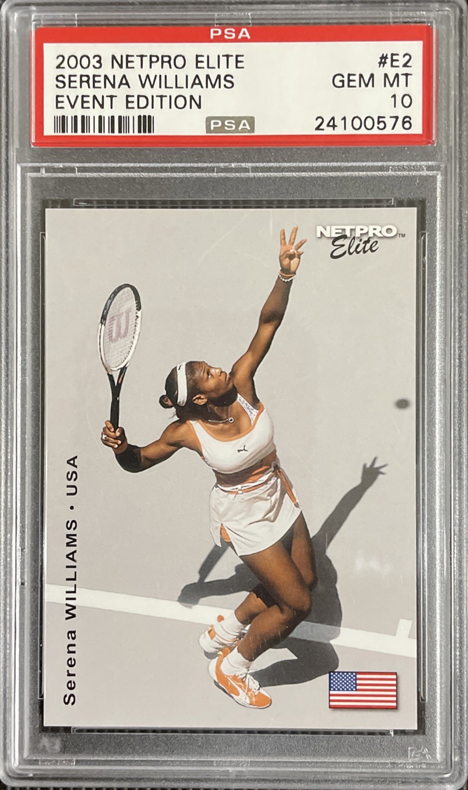 SERENA WILLIAMS RC PSA 10 2003 Netpro Elite Event Edition #E2 ๐พGOAT๐๐ view 1