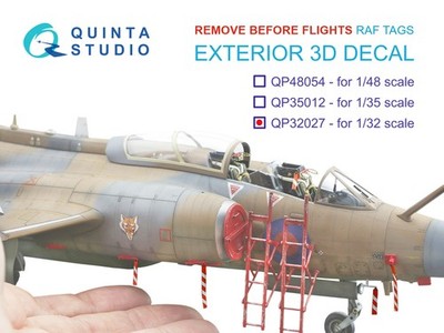Quinta Studio 1/32 ''Remove Before Flight'' RAF Tags, 29 Stück