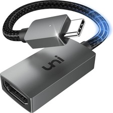 uni USB C to HDMI Adapter 4K, High Speed USB-C Adapter, Type C Grey
