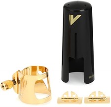 Vandoren LC07P Optimum Ligature and Plastic Cap for Alto Saxophone Gilded wit...