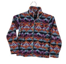 Pre-Owned COLUMBIA S 8 Colorful Geometric Aztec Western Fleece Jacket Girl