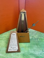 Vintage Seth Thomas Wooden Metronome De Maelzel E873-111 Wind Up Works 1964 Note