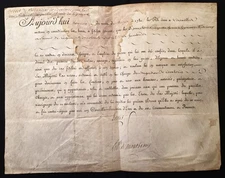 LOUIS XVI Signed Commission for Jean Frédéric Augustin Thomin de Heymann - 1780
