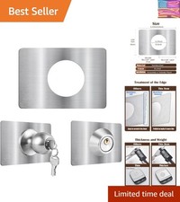 Door Reinforcement Plate, Door Lock Repair Plate, Door Knob/Lever/Deadbolt Fi...