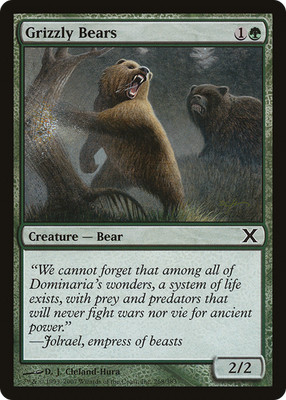 Grizzly Bears #268 (Foil) (MP) 10th Edition 10E Magic MTG