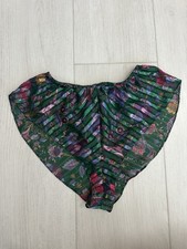 Vintage Victoria's Secret GOLD LABEL Nylon Panties Sz S - Green Floral Colorful
