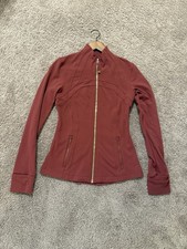 RARE lululemon athletica DEFINE maroon Jacket with Gold Zipper LUON EUC size 6