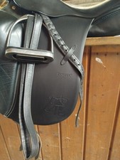 Passa Hubertus Schmidt sella da dressage 17,5 pollici, nero